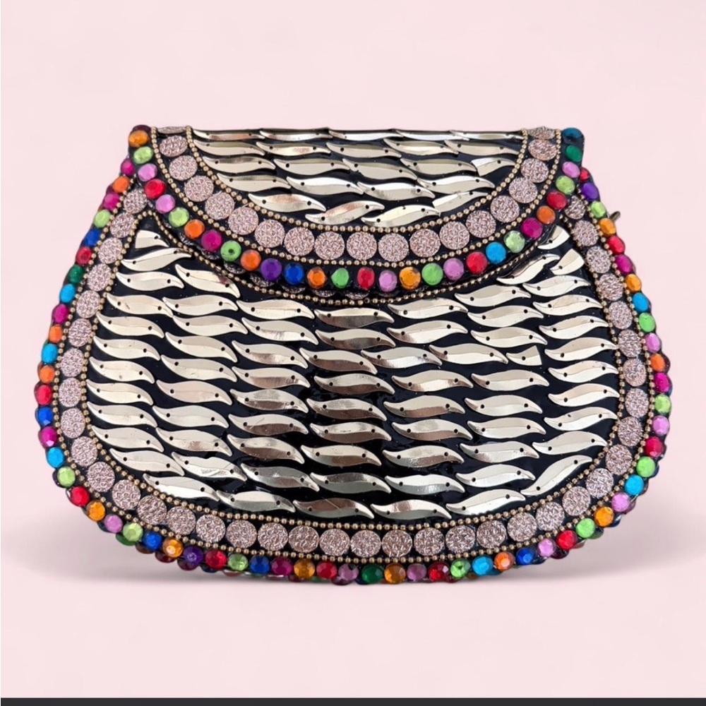RAMLA x Caitieco Exclusive Mosaic Jewel Crossbody Clutch Bag (MSRP $300)